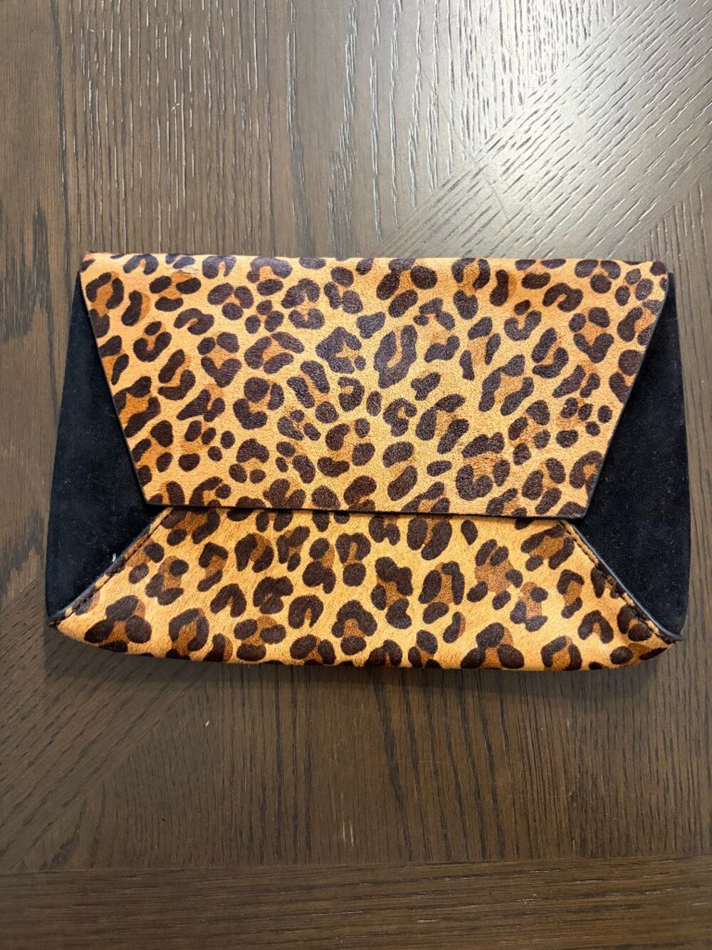 J.Crew Leopard and Black Clutch, NWT